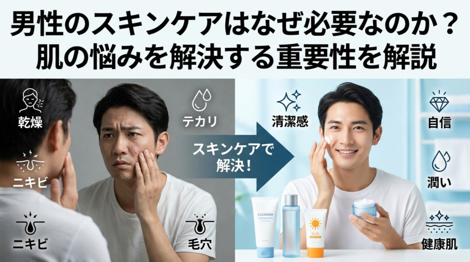 男性のスキンケアはなぜ必要なのか？肌の悩みを解決する重要性を解説