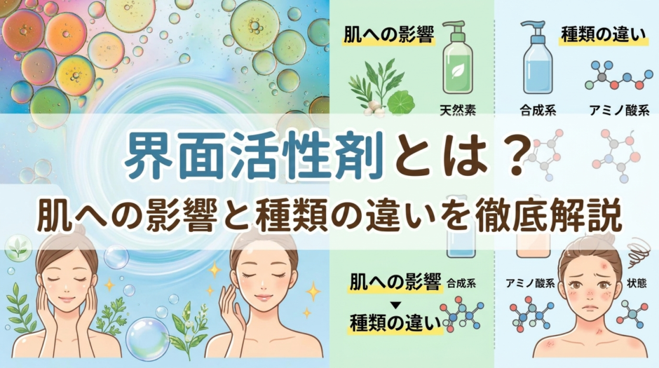 界面活性剤とは？肌への影響と種類の違いを徹底解説