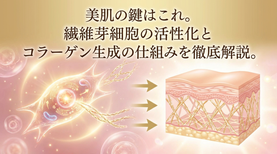 美肌の鍵はこれ。繊維芽細胞の活性化とコラーゲン生成の仕組みを徹底解説。