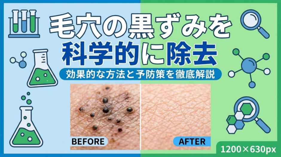 毛穴の黒ずみを科学的に除去。効果的な方法と予防策を徹底解説。