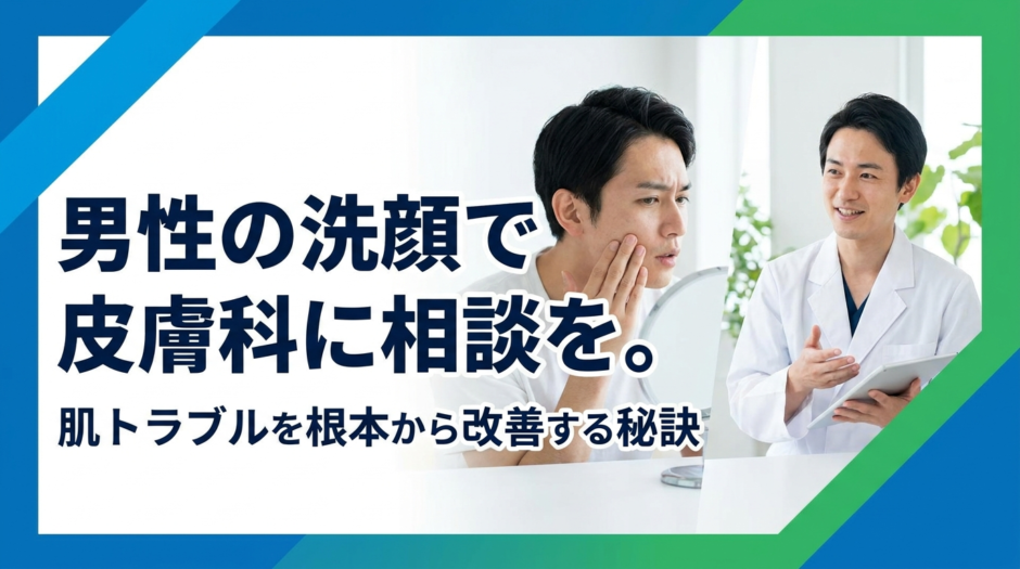 男性の洗顔で皮膚科に相談を。肌トラブルを根本から改善する秘訣