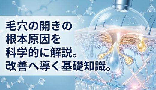 毛穴の開きの根本原因を科学的に解説。改善へ導く基礎知識。