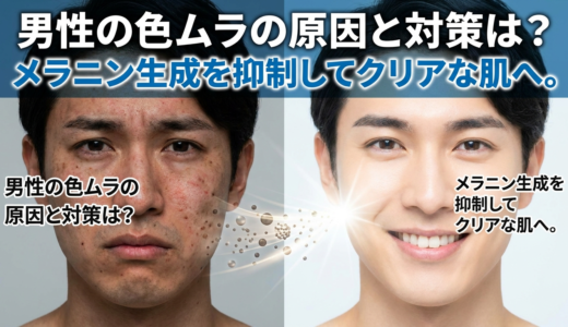 男性の色ムラの原因と対策は？メラニン生成を抑制してクリアな肌へ。