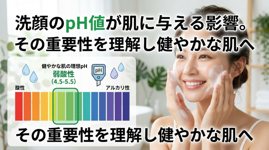 洗顔のpH値が肌に与える影響。その重要性を理解し健やかな肌へ