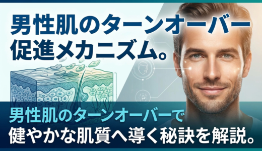 男性肌のターンオーバー促進メカニズム。健やかな肌質へ導く秘訣を解説。
