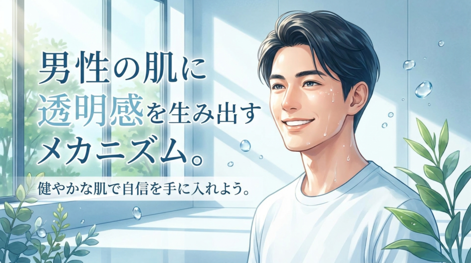男性の肌に透明感を生み出すメカニズム。健やかな肌で自信を手に入れよう。