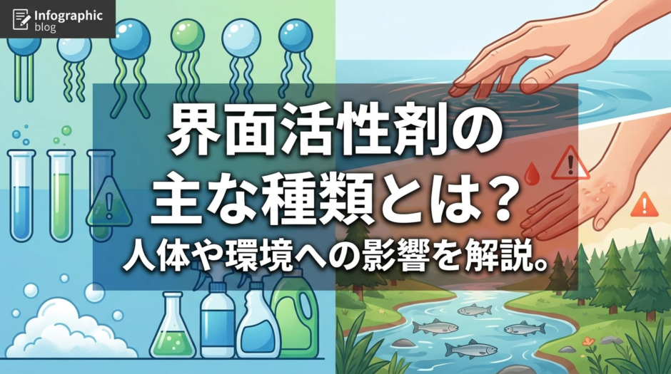 界面活性剤の主な種類とは？人体や環境への影響を解説。