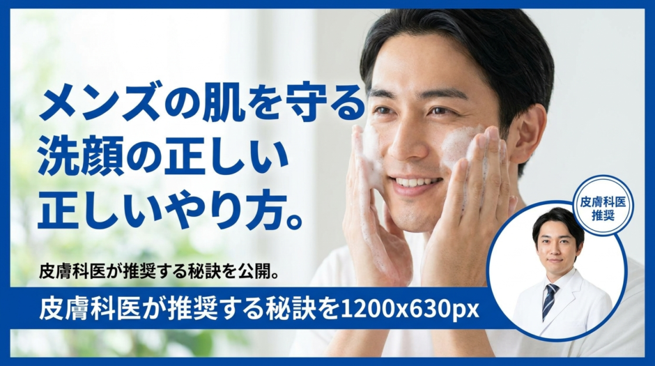 メンズの肌を守る洗顔の正しいやり方。皮膚科医が推奨する秘訣を公開。