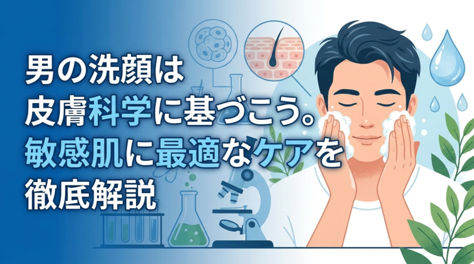 男の洗顔は皮膚科学に基づこう。敏感肌に最適なケアを徹底解説