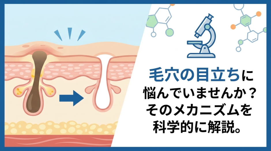 毛穴の目立ちに悩んでいませんか？そのメカニズムを科学的に解説。