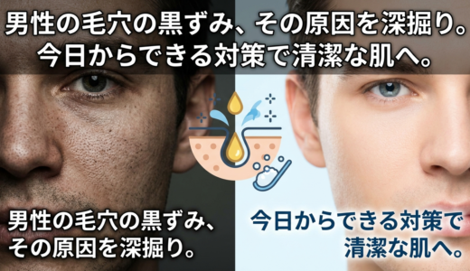 男性の毛穴の黒ずみ、その原因を深掘り。今日からできる対策で清潔な肌へ。