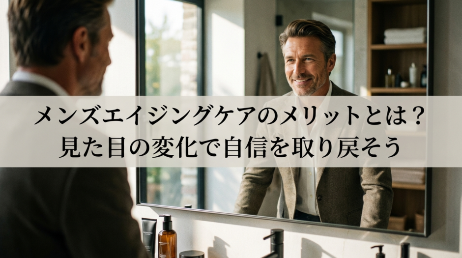 メンズエイジングケアのメリットとは？見た目の変化で自信を取り戻そう