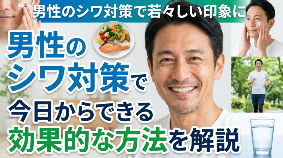 男性のシワ対策で若々しい印象に。今日からできる効果的な方法を解説