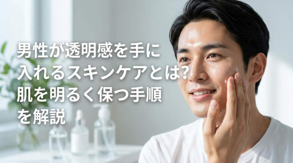 男性が透明感を手に入れるスキンケアとは？肌を明るく保つ手順を解説
