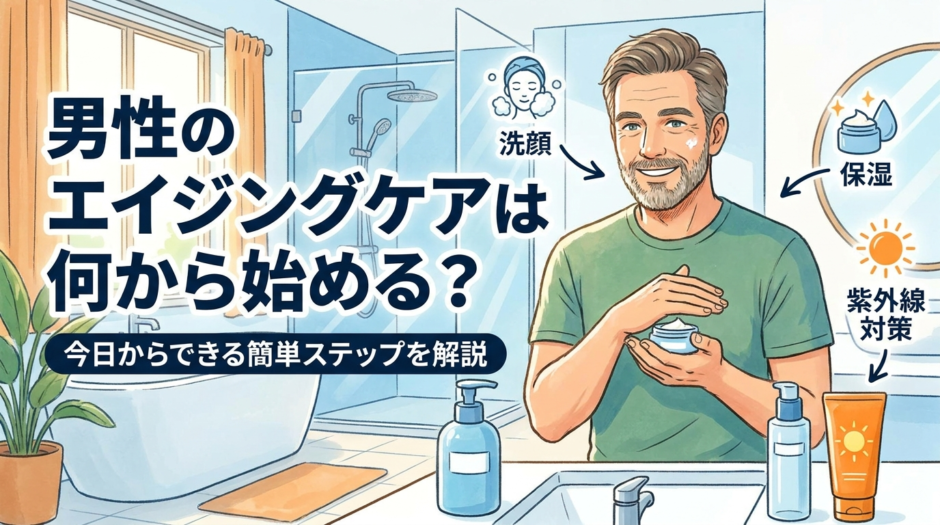 男性のエイジングケアは何から始める？今日からできる簡単ステップを解説