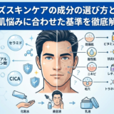 メンズスキンケアの成分の選び方とは？男の肌悩みに合わせた基準を徹底解説！