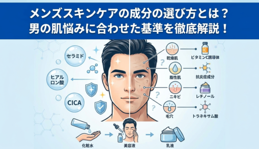 メンズスキンケアの成分の選び方とは？男の肌悩みに合わせた基準を徹底解説！